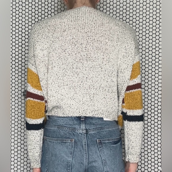 Lush Knit Striped Grey Sweater - Picture 3 of 4